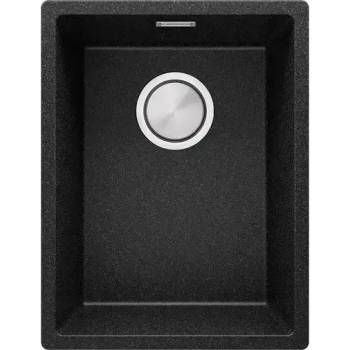 Твоят Стил Графит гранитна кухненска мивка за вграждане под плот Лондон 40 360 x 470 мм