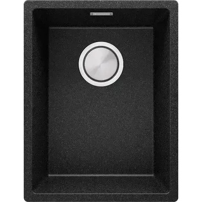 Твоят Стил Графит гранитна кухненска мивка за вграждане под плот Лондон 40 360 x 470 мм