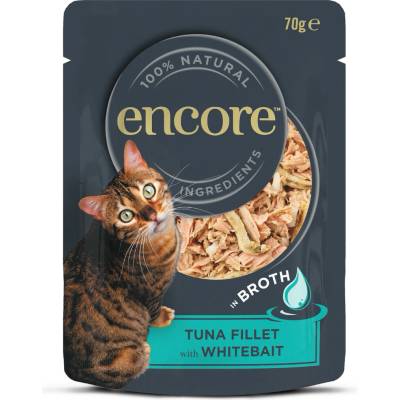 Encore Cat Pouch tuňák a mladé ryby 16 x 70 g