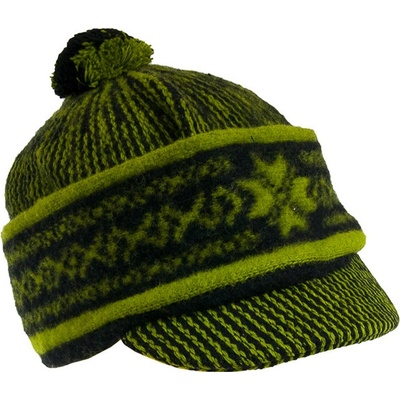 Tonak pánská čepice s kšiltem Tarpia žlutozelená černá