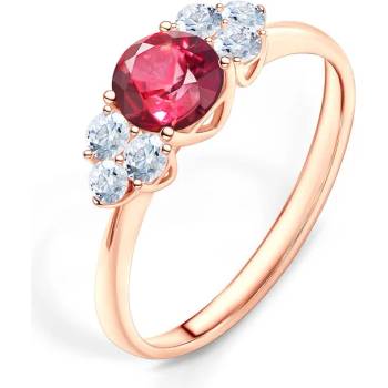 Image 1 of SAVICKI Годежен пръстен Fairytale: розово злато, рубин