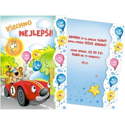 Přání k narozeninám dětské KBX 01130-0073
