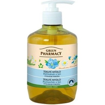 Green Pharmacy Rumanček a ľan -tekuté mydlo pre vyhladenie pokožky 460 ml