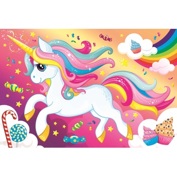 Trefl - Puzzle Unicorn with sweets 100 pieces - 100 piese