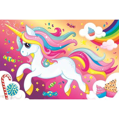 Trefl - Puzzle Unicorn with sweets 100 pieces - 100 piese