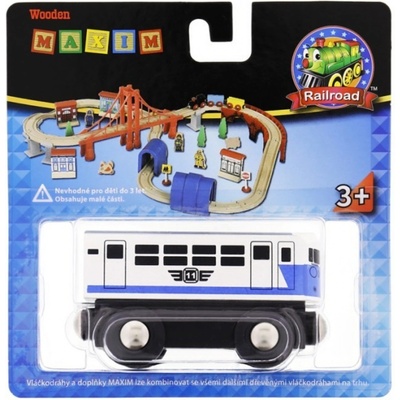 Maxim Osobní vagon bílý k vláčkodráze dřevo – Zboží Dáma