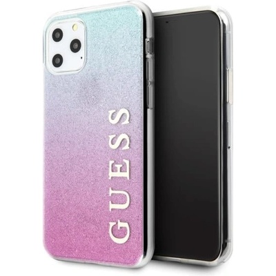 GUESS Кейс Guess Glitter Gradient за Apple iPhone 11 Pro Max, Розово-син (3700740469224)