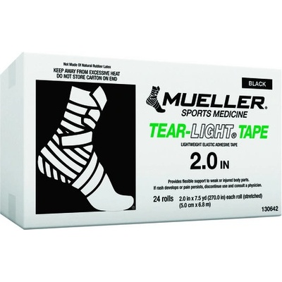 Mueller Tear-Light Tape černá 5 cm x 6,8 m 24 ks