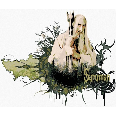 Zuty Malovaný saruman pán prstenů 40 x 50 cm vypnuté plátno na rám 8596530237617