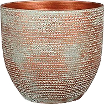 Mica КАШПА КЕРАМИЧНА КРЪГЛА carrie Ø29х26см МЕДНА (1133452)