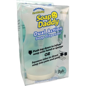  SCRUB DADDY диспенсър за течен сапун и веро, Soap Daddy, Dual Action, 1 брой