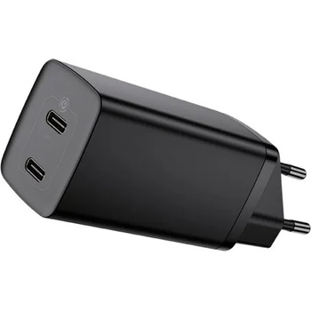 Baseus Бързо зарядно устройство Baseus GaN2 Lite 2x USB Type C, 65W, Power Delivery 3.0, Quick Charge 4+ SCP FCP AFC, черен (CCGAN2L-E01)