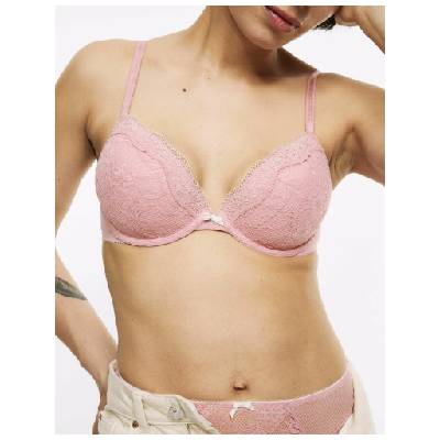 Деколте сутиен с банели и дантела, размер A-E Marks & Spencer розов Marks & Spencer | Rozov | ЖЕНИ | 34 D