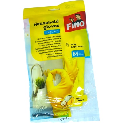 FINO домакински ръкавици, Regular, Размер М, 1 чифт