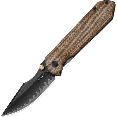 Kizer Harpoon Fold 3-layer steel,Ti&Norplex UltreX Micarta Ki4784A4