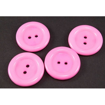 Dierkový maxi gombík - ružová - priemer 3,8 cm
