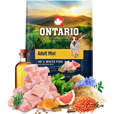Ontario Adult Mini Fish & Brown Rice 2,25 kg