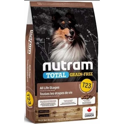 T23 Nutram Total Grain Free Turkey Chicken Duck Dog 3 x 11,4 kg