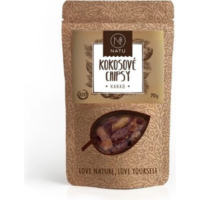 NATU Kokosové chipsy BIO kakao 70 g