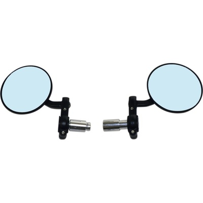 Zrkadlá do koncov riadidiel Oxford OX120 Bar End Mirror univerzálne, okrúhle - čierna (pár)