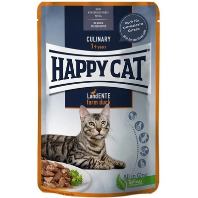 Happy Cat MIS Culinary Farm Duck пауч за котки с патешко месо без зърнени продукти 85gr