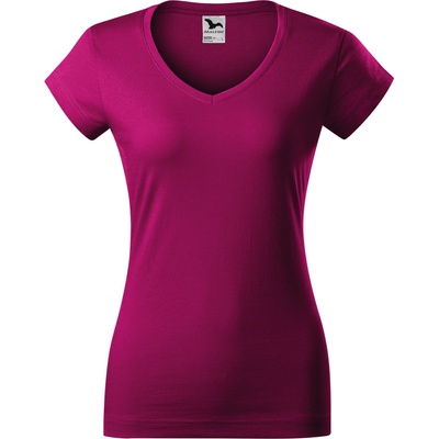 MALFINI Malfini fit v-neck 162 / Дамска тениска с v-образно деколте - фуксия червено m (1624914)