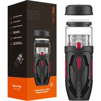 Men' s Play - въртящ се мастурбатор (черен)