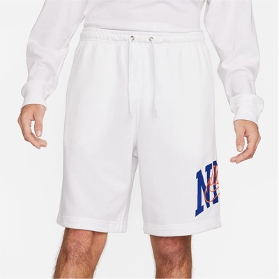 Nike Поларени къси панталони Nike Club Fleece Men's Shorts - White/Orange