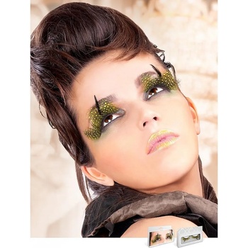 Image 1 of Черно-жълти мигли тип пера