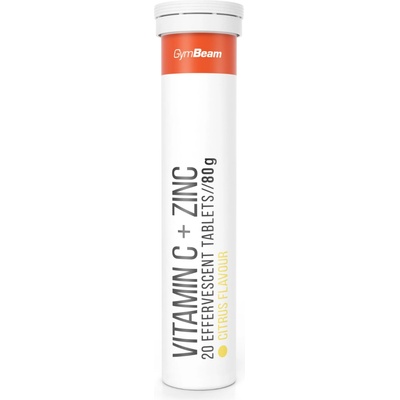 GymBeam Ефервесцентен Витамин С + Цинк 20 табл цитрус