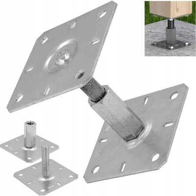 Domax PR 130/130 Nastaviteľná pätka stĺpiku 130x130x100-150 mm M20