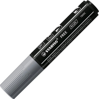 Stabilo Free Acrylic T800C Klínový hrot 4-10 mm šedý 452903