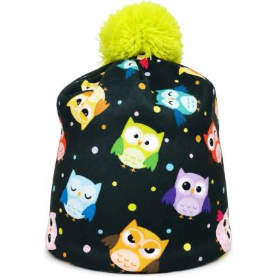 Dětská čepice HAUER MAGIC FUN OWLS YELLOW