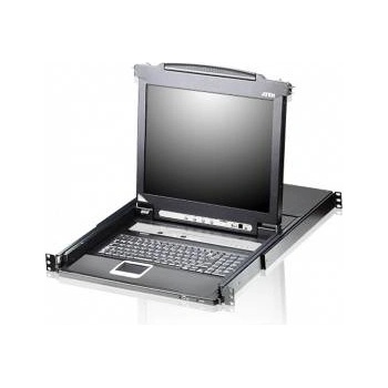 ATEN 8 Port 19 LCD KVMP Switch, USB port Integrated US Keyboard layout,