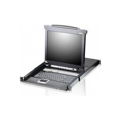 ATEN 8 Port 19 LCD KVMP Switch, USB port Integrated US Keyboard layout,