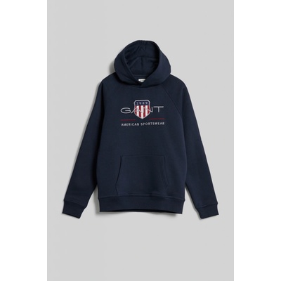 Gant Archive Shield Hoodie modrá