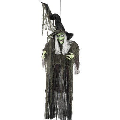 Boland Velká čarodějnice dekorace s vlasy černým pláštěm a kloboukem – Zboží Dáma