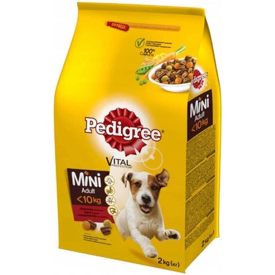 Pedigree Mini Vital Adult Food with Beef and Vegetables 2 kg