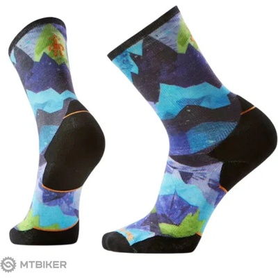 Smartwool Trail Run Summit Sector Print Crew nightfall blue