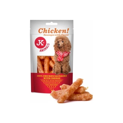 JK ANIMALS Meat Snack kuřecí klobásky se sýrem 80 g