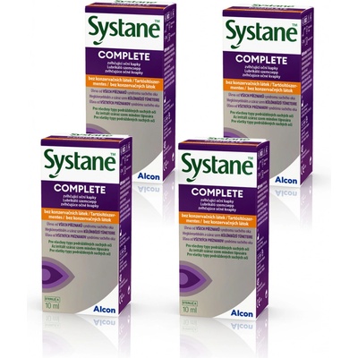 Alcon Systane Complete bez konzervačných látok 4 x 10 ml