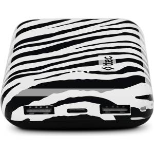 Ttec Външна батерия ttec ArtPower 10.000mAh Powerbank, Type-C - Зебра (8694470828947)
