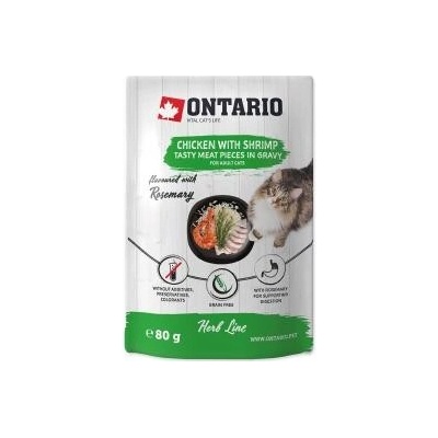 ONTARIO Cat Herb Chicken with Shrimps Rice and Rosemary 80 g