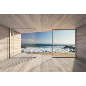 DIMEX ART Флизелинов фототапет прозорец към плажа 375 x 250 см