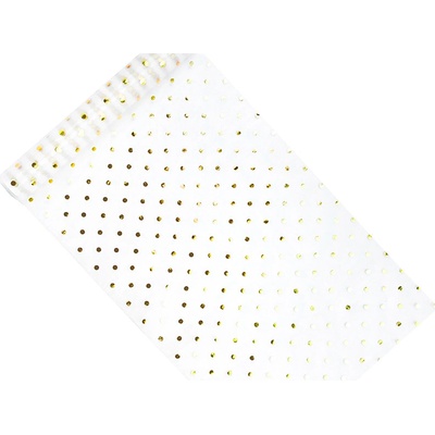 PartyDeco.pl Organza zdobená s puntíky BÍLÁ, šířka 36 cm, návin 9 m