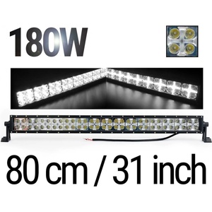  LED Bar 80 см - ЛЕД Диоден Бар Прожектор с дневна светлина CROSS DRL 180W, 12V/24V с 2 режима на работа