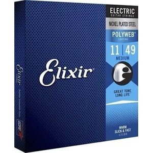 Elixir 12100 Polyweb 11-49 Струни за електрическа китара (12100)