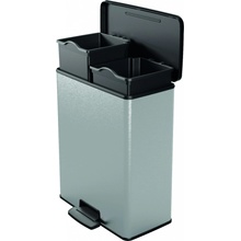 Curver DECO BIN DUO 26L+26L Odpadkový kôš 48,6 x 31,6 x 61,5 cm strieborný 01129-C70