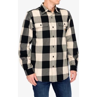 Carhartt kostkovaná košile dlouhý rukáv oat milk