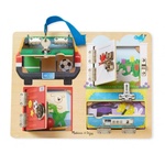 Melissa & Doug - Дървена образователна игра с ключалки - Заключване и отключване (19540)